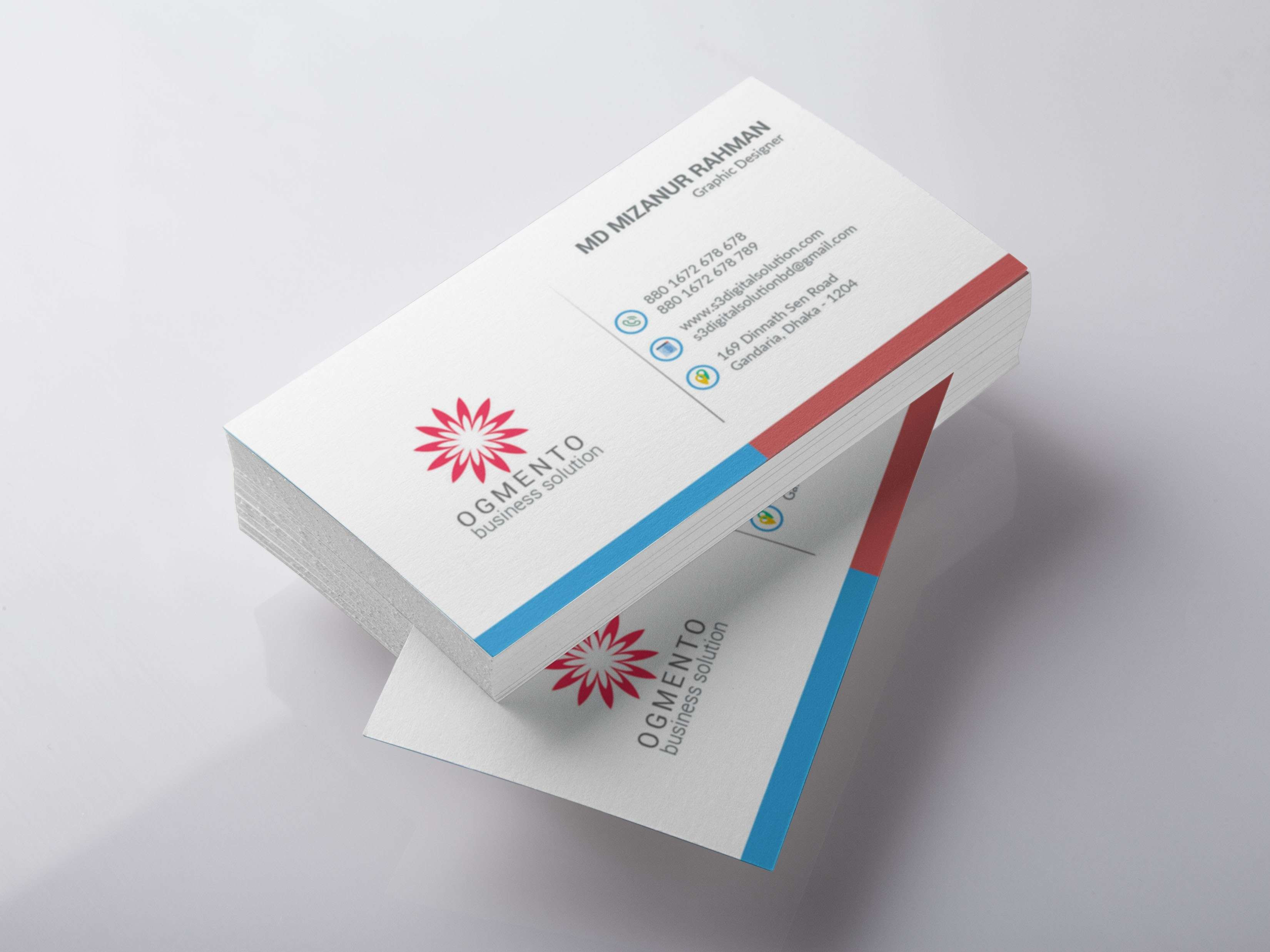 2 Sided Business Cards Templates Free AMP
