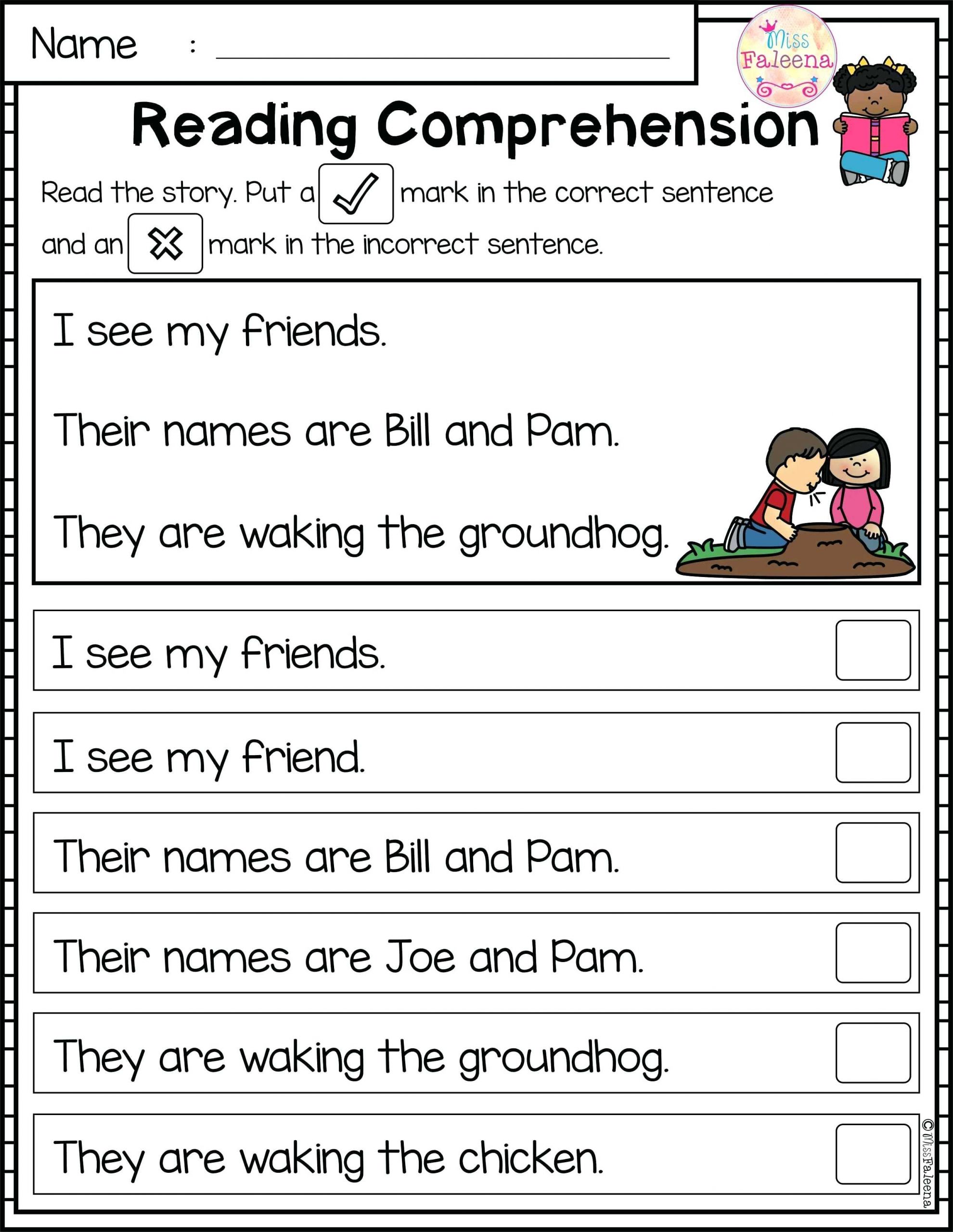 Kindergarten Printouts Reading