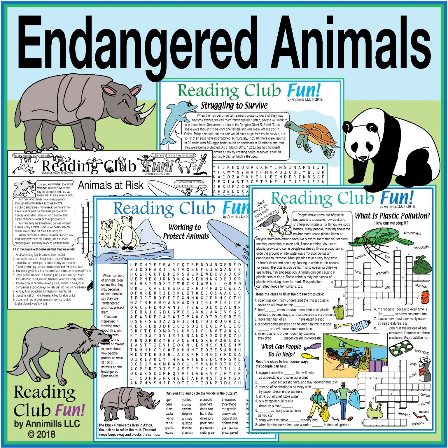 6 Endangered Animals Worksheets - AMP