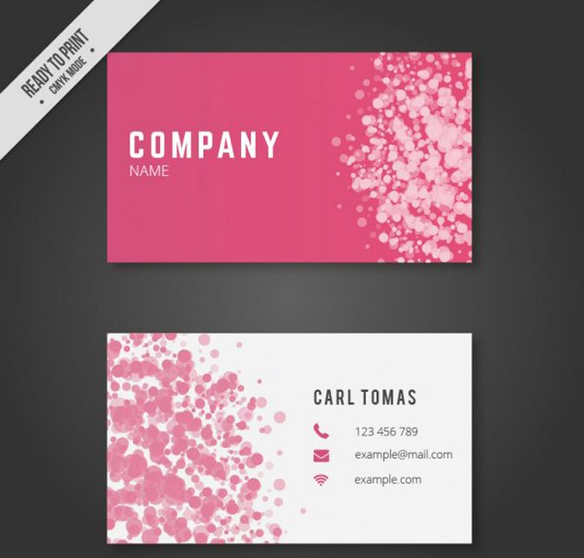 free printable Pink Business Card Templates