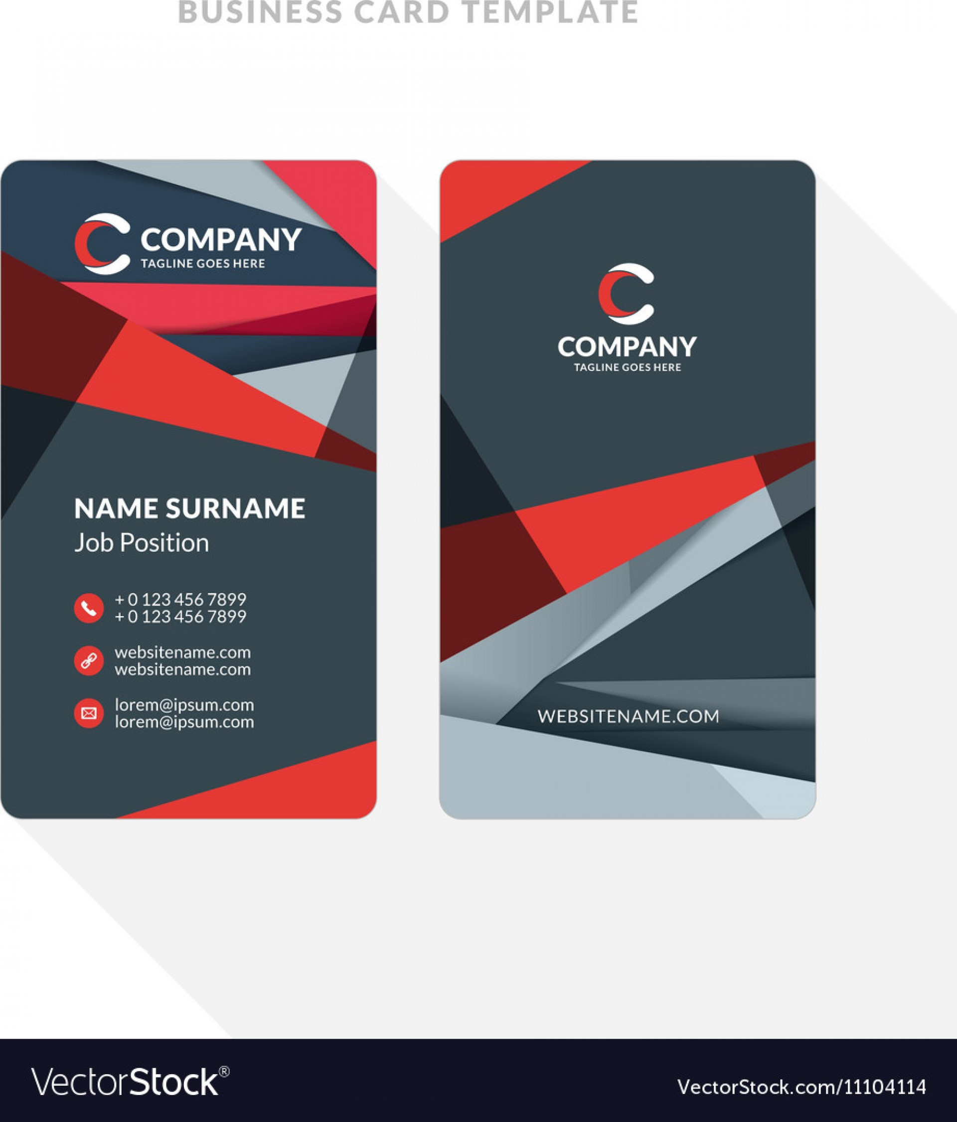 001 Double Sided Business Card Template Vertical with Vector Of Double Sided Business Card Template