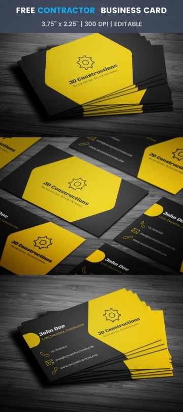 007 template ideas construction business card 360x810