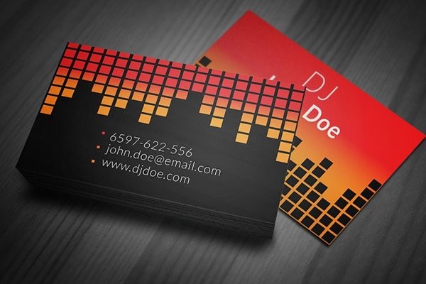 30 Amazing Free Business Card Psd Templates Of Free Dj Business Card Template