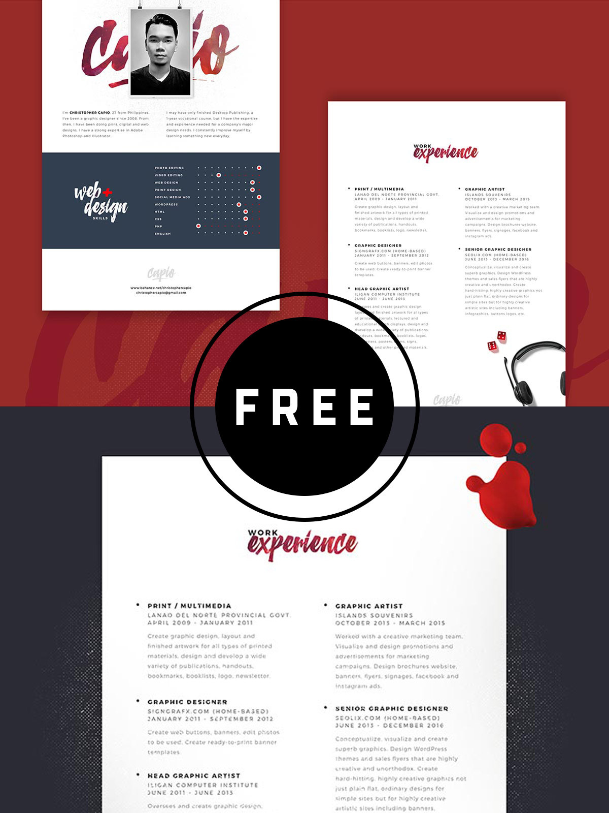 98 Awesome Free Resume Templates for 2019 Creativetacos Of Creative Business Card Templates Psd