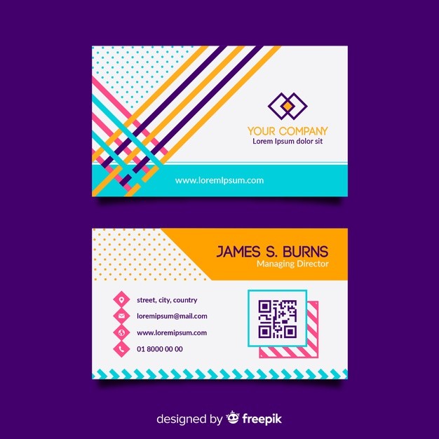 abstract geometric business card template 23