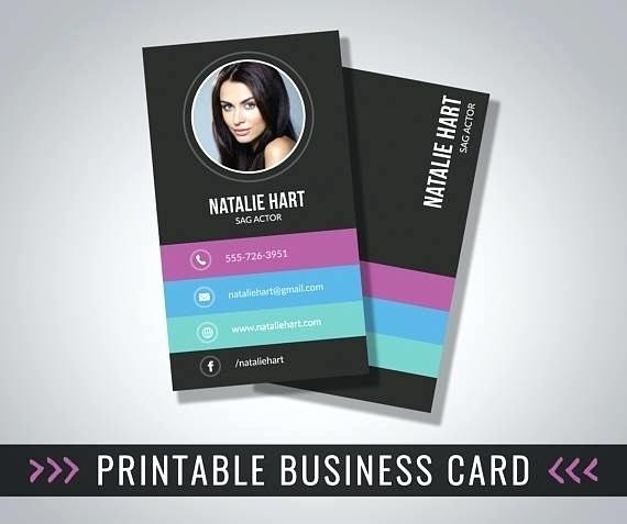 actor business card templates word publisher free classy template headshot for cv microsoft