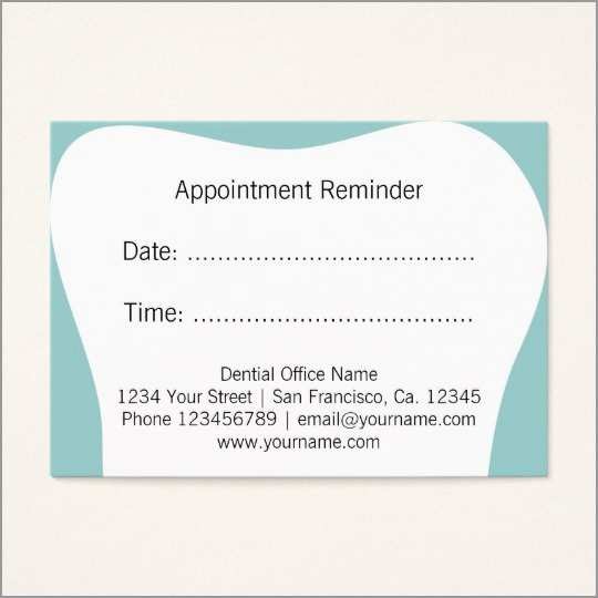 Appointment Cards Free Templates Ferdin Yasamayolver Of Dentist Business Card Template