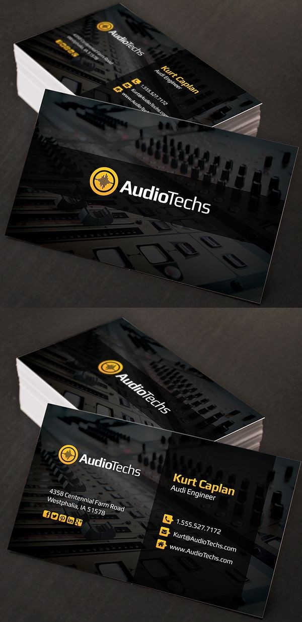 Audio Engineer Business Cards Logo Businesscards Of Dj Business Cards Templates
