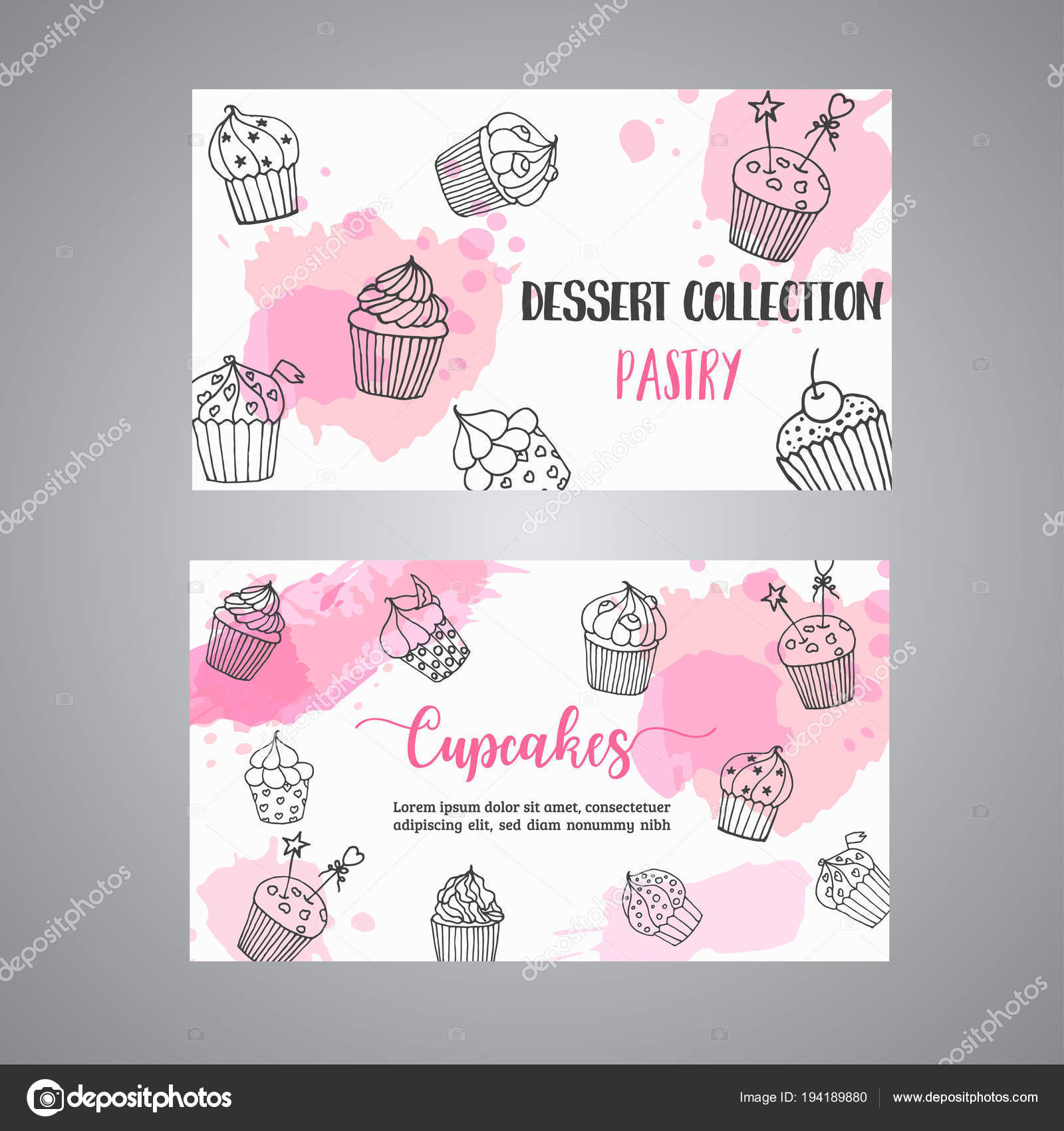 Bakery Business Ideas Cupcake Card Vector Sample Kit Of Cupcake Business Card Template