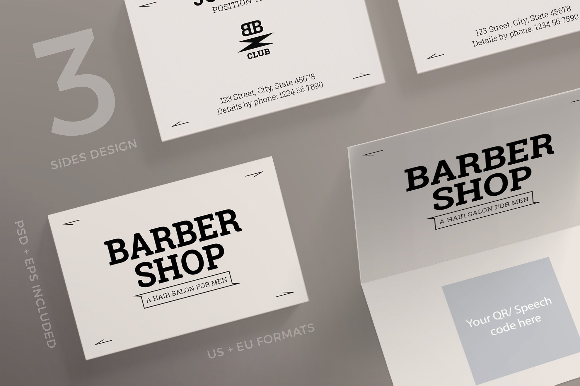 Barber Business Cards Etsy Custom Creative Professional Of Barber Shop Business Card Templates