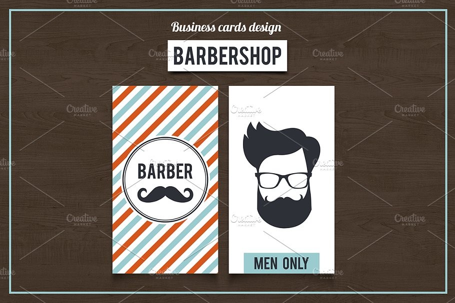 Barber Shop Business Cards Set 2 Of Barber Business Card Template
