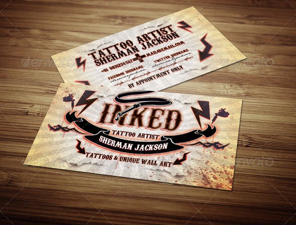 Beaufiful Tattoo Business Cards Templates Free Tattoo Of Tattoo Business Card Templates