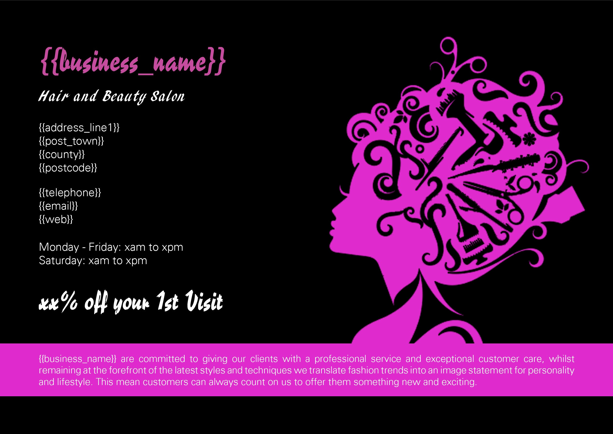 Beauty Salon Business Card Free 22 Trend Hair Salon Business Of Fashion Business Card Template