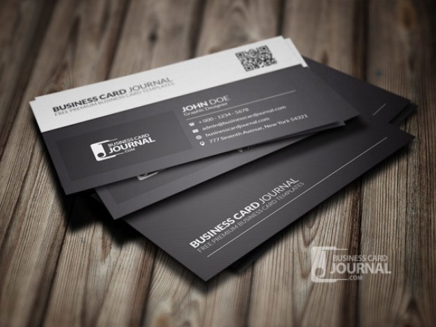 black white business card template 316