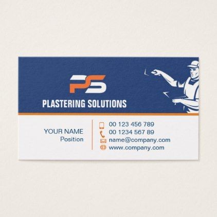 Business Card for Plastering Specialist Zazzle Of Plastering Business Cards Templates