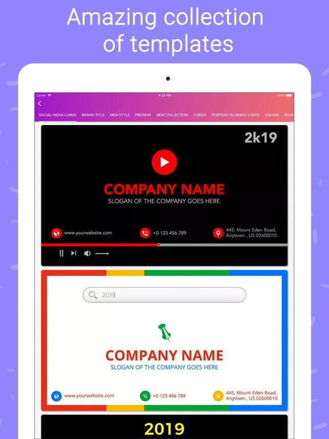 Business Card Maker Creator On the App Store Of Business Card Template Creator