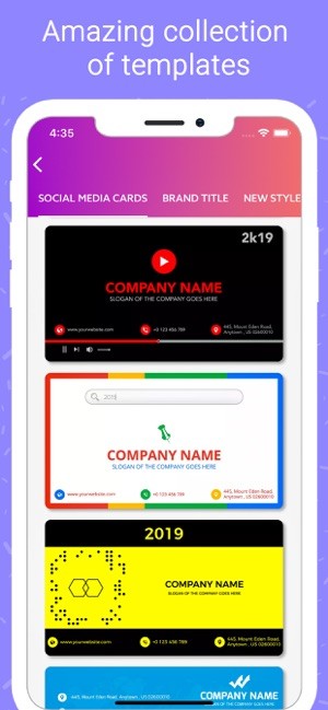 Business Card Maker Creator On the App Store Of Mobile Business Cards Template