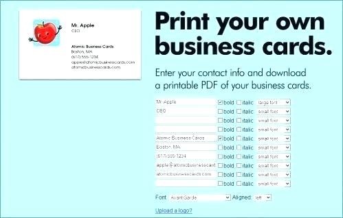 Business Card Template Pdf Of Make Your Own Business Cards Template