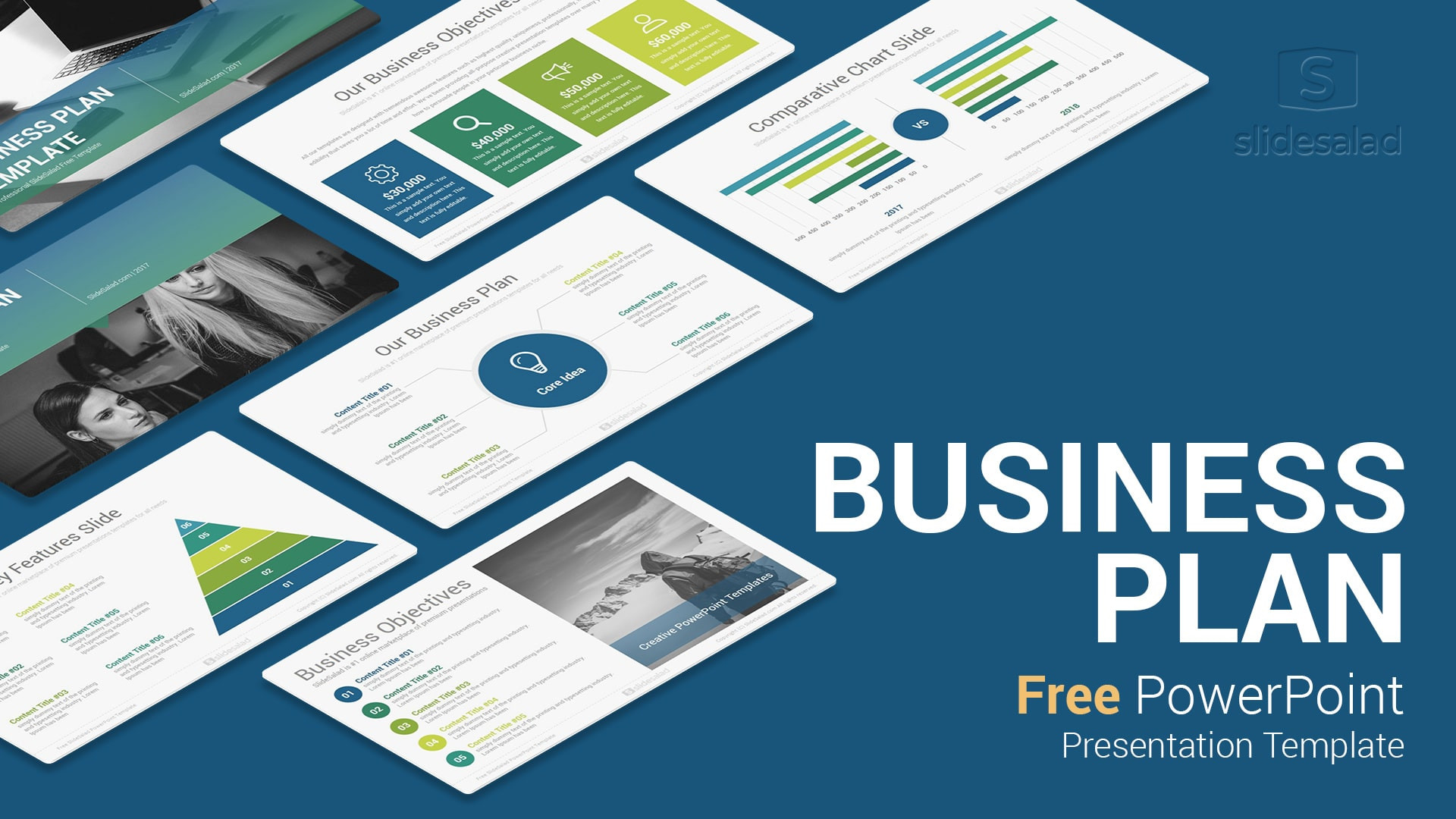 Business Plan Free Powerpoint Presentation Te Slidesalad Ppt Of Business Card Powerpoint Templates Free
