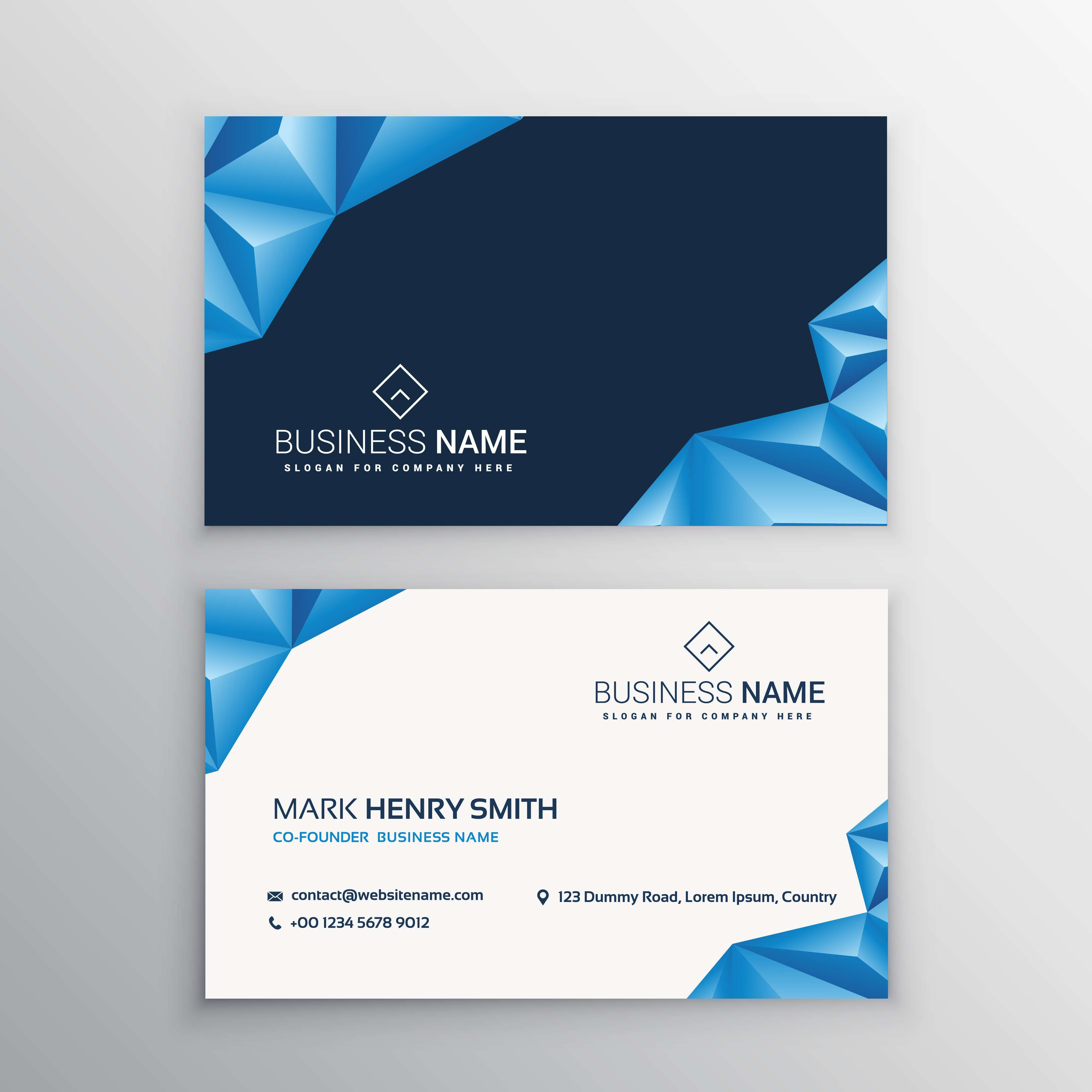 circle business card template lovely abstract 3d triangles business card free vector art of circle business card template
