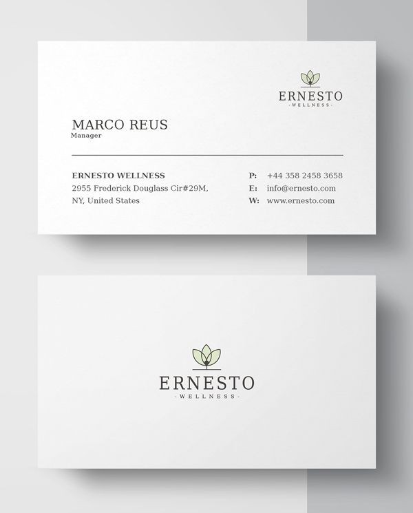 Clean Minimalist Business Card Template Businesscard Of Business Card Printable Template