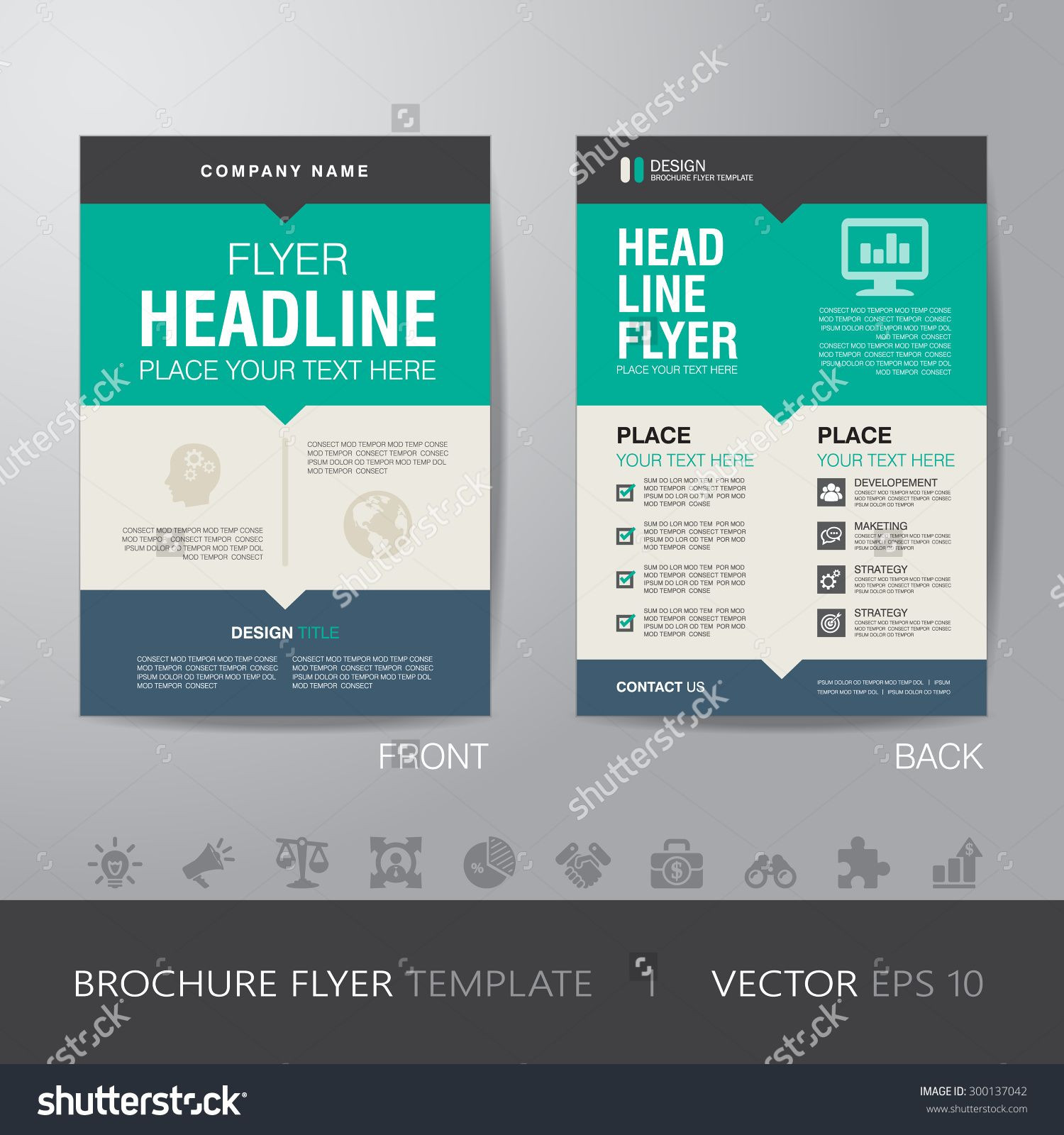 Corporate Brochure Flyer Design Layout Template In A4 Size Of Free Business Card Psd Templates