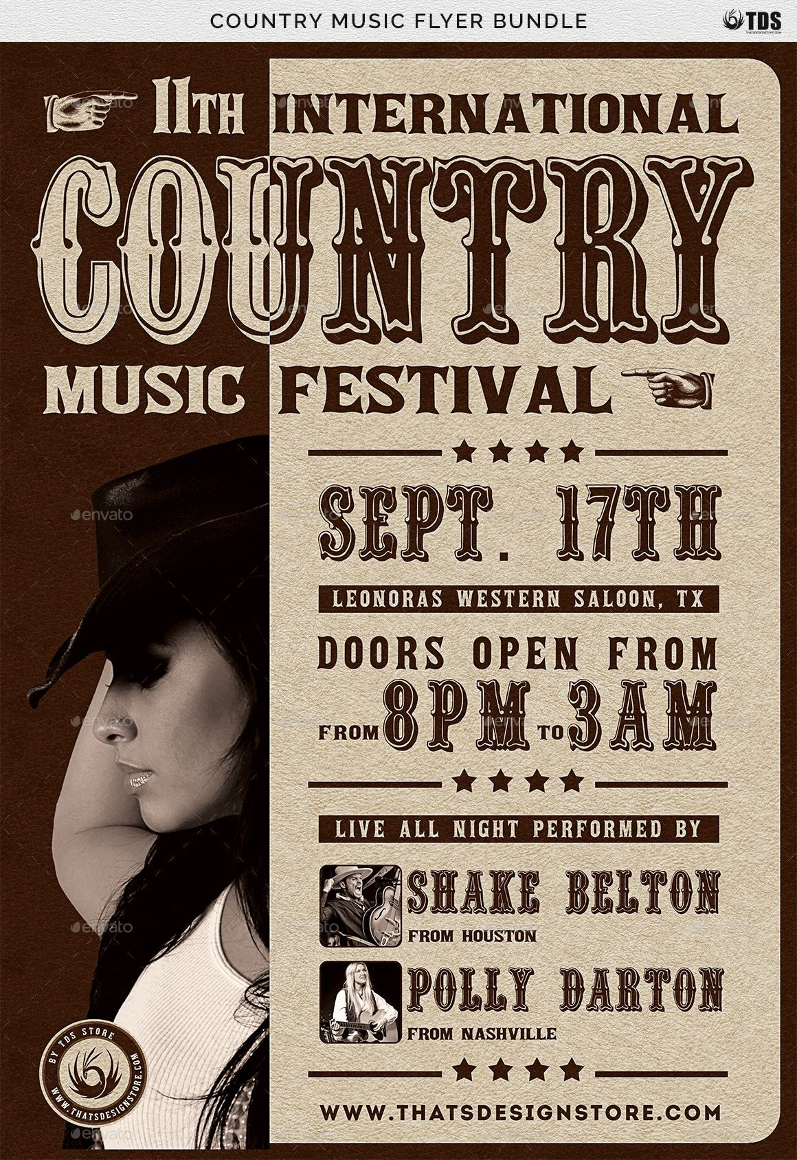 Country Music Flyer Bundle Music Country Bundle Flyer Of Modern Business Cards Templates
