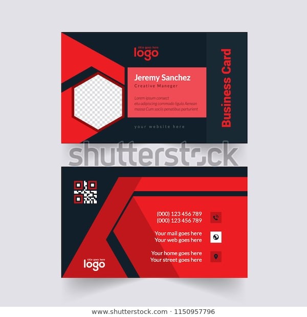 Creative Clean Red Black Business Card Stock Vector Royalty Free Of House Cleaning Business Cards Templates