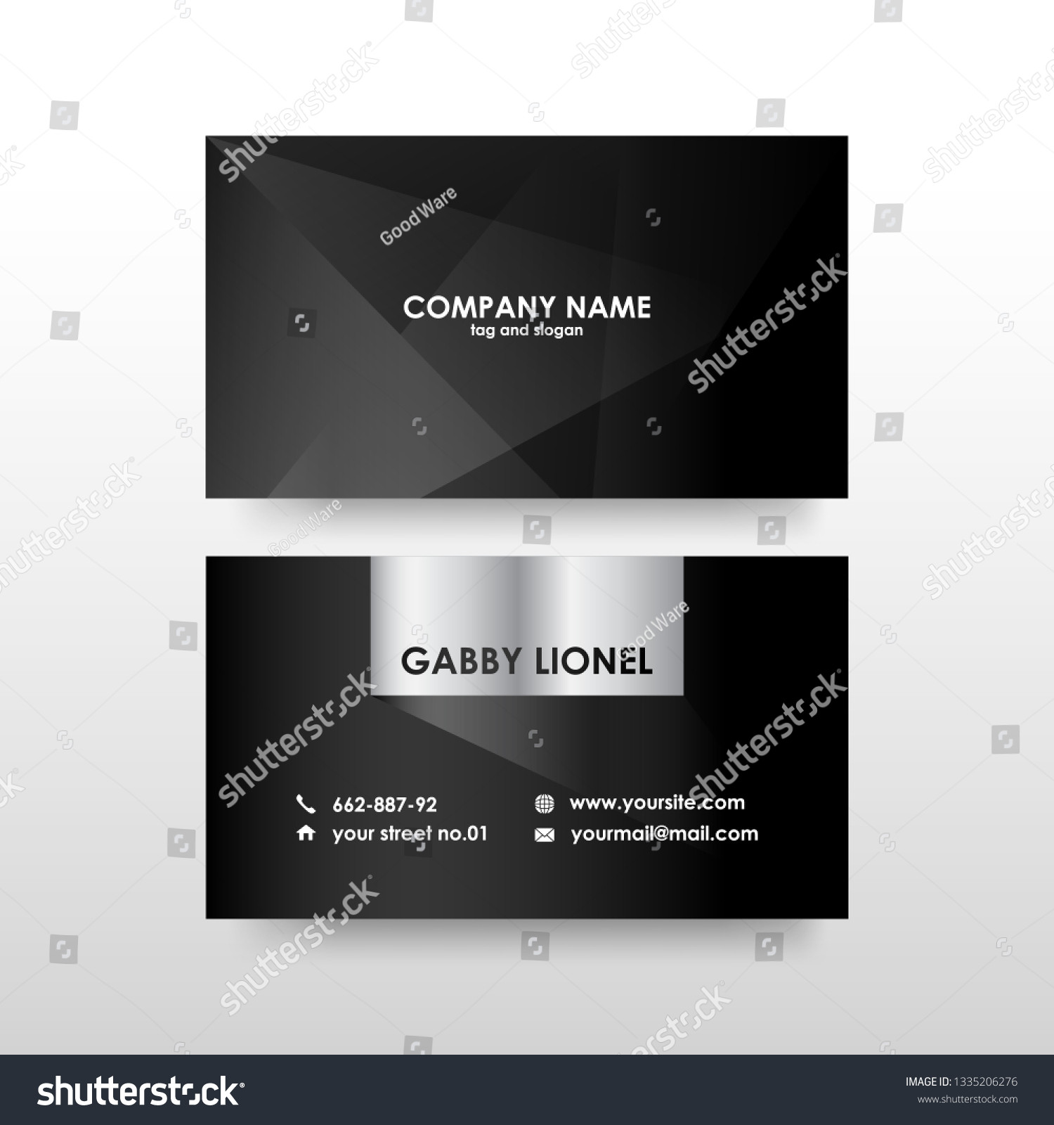 Creative Elegant Double Sided Business Card Stock Vector Of Corporate Business Cards Templates