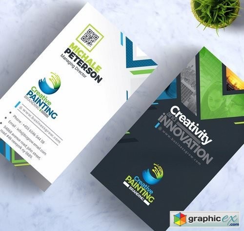 Creative Painting Business Card Free Download Vector Stock Image Of 3.5 X2 Business Card Template