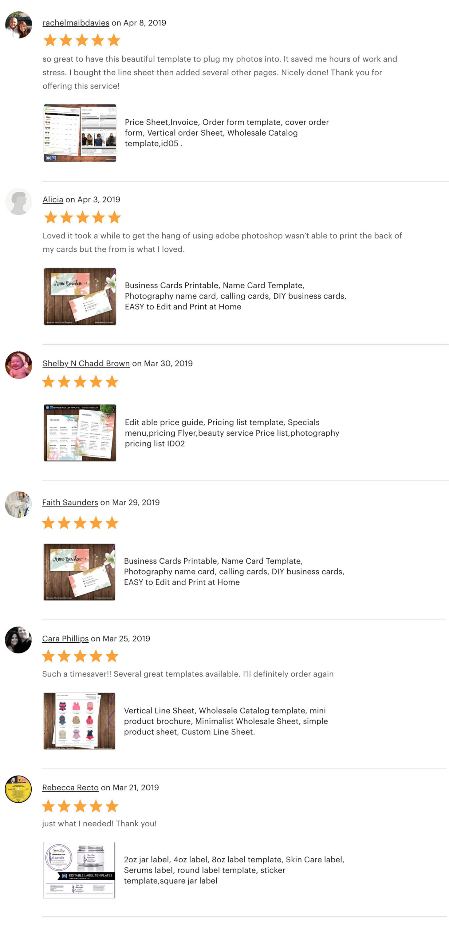 Customer Reviews Of Beauty Business Card Templates