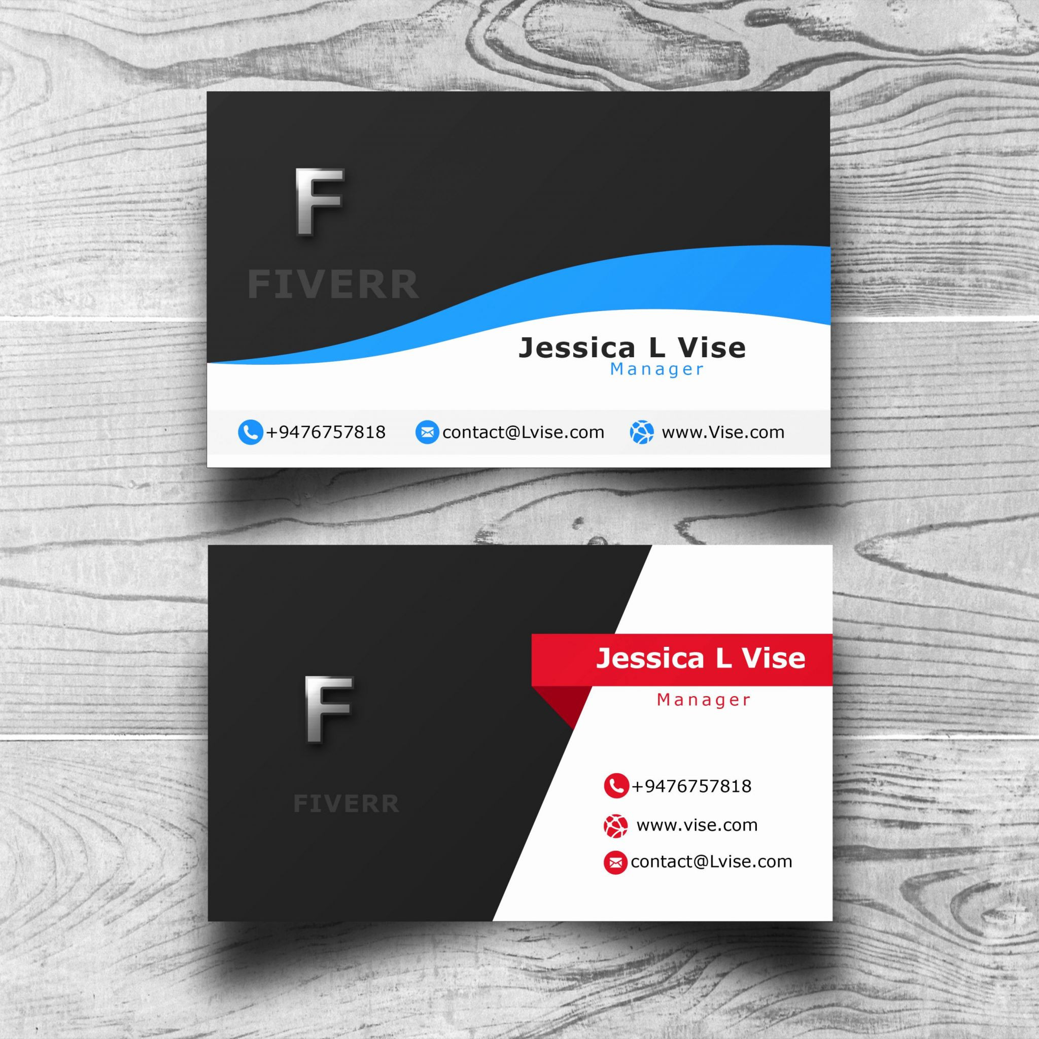 Two Sided Business Card Template AMP