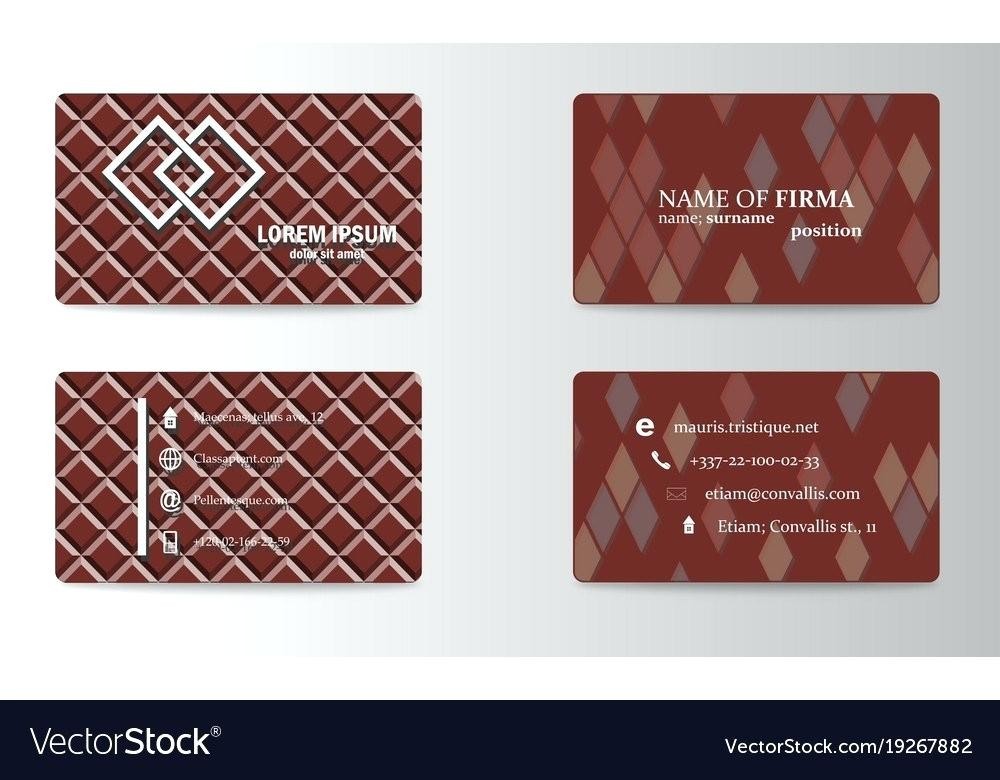 Double Sided Business Card Template Of Double Sided Business Card Template Word