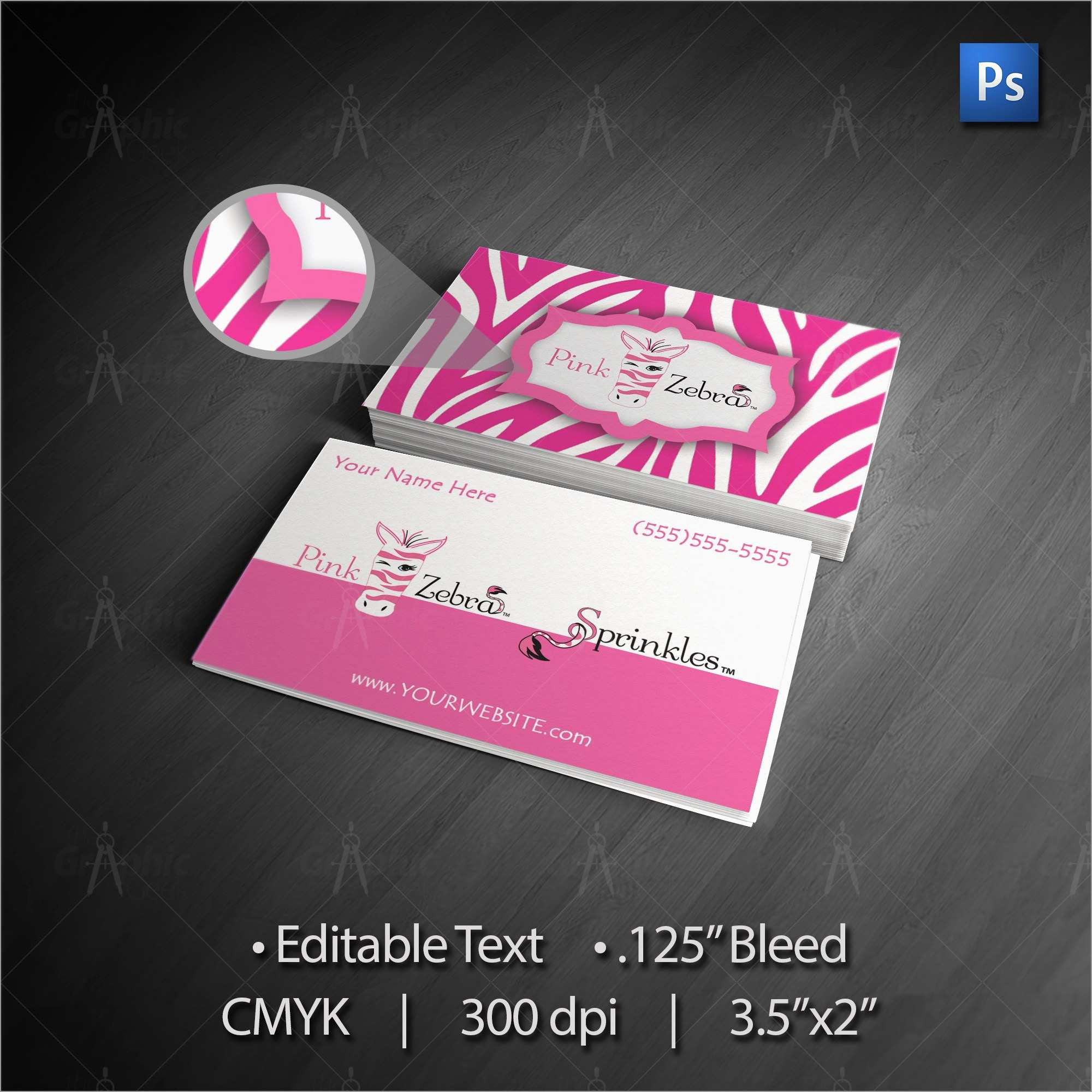 Elegant Free Zebra Business Card Template Of Pink Business Card Template