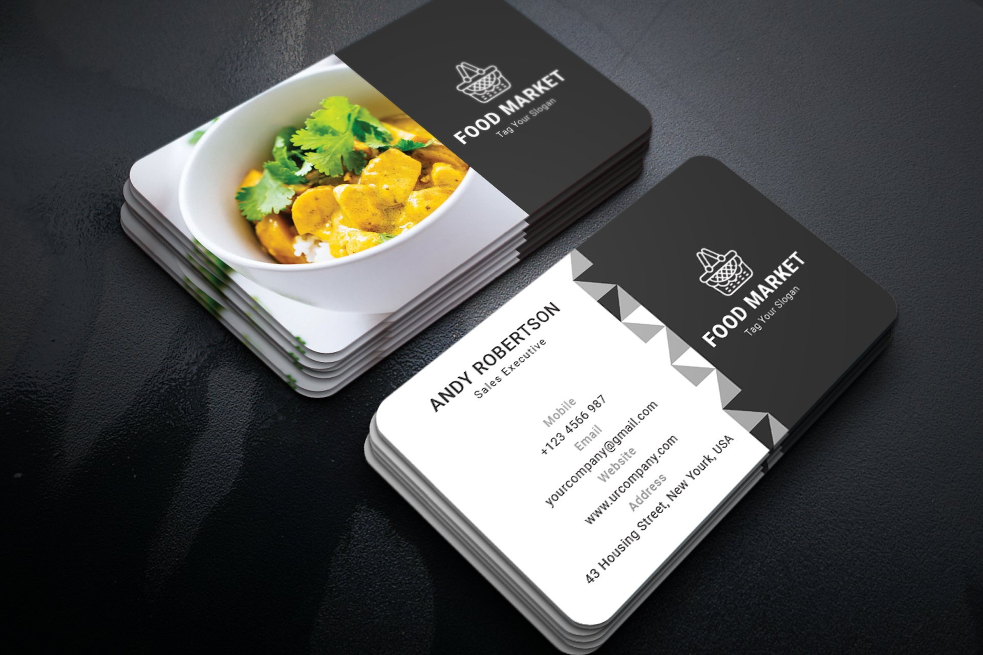 Food Shop Business Card Of Catering Business Card Template