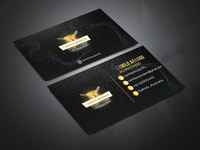 Free 8 Golden and Black Business Card Mockups Of Free Photography Business Card Templates