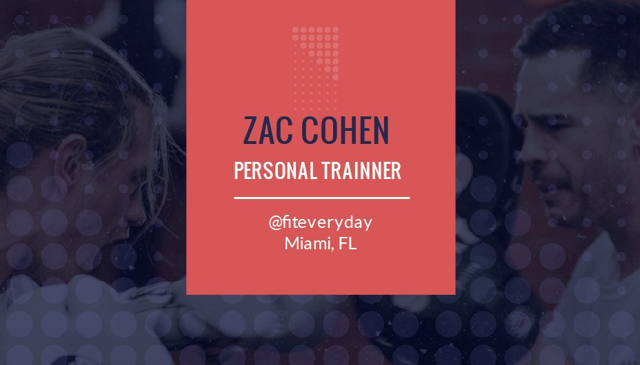 personal trainer business card template