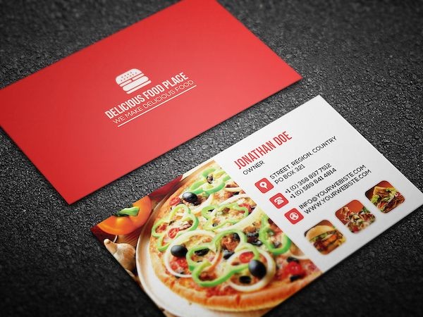 Free Business Card Psd Templates Cart£o De Visitas Of Food Business Card Template