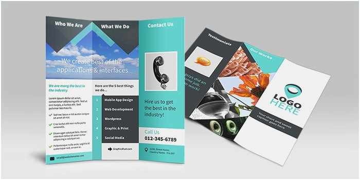 Free Download 50 3 Fold Brochure Template Sample Of Fold Over Business Card Template
