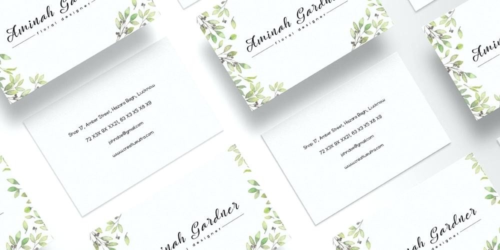 Free Floral Designer Business Card Template Wedding Graphy Of Free Photography Business Card Templates