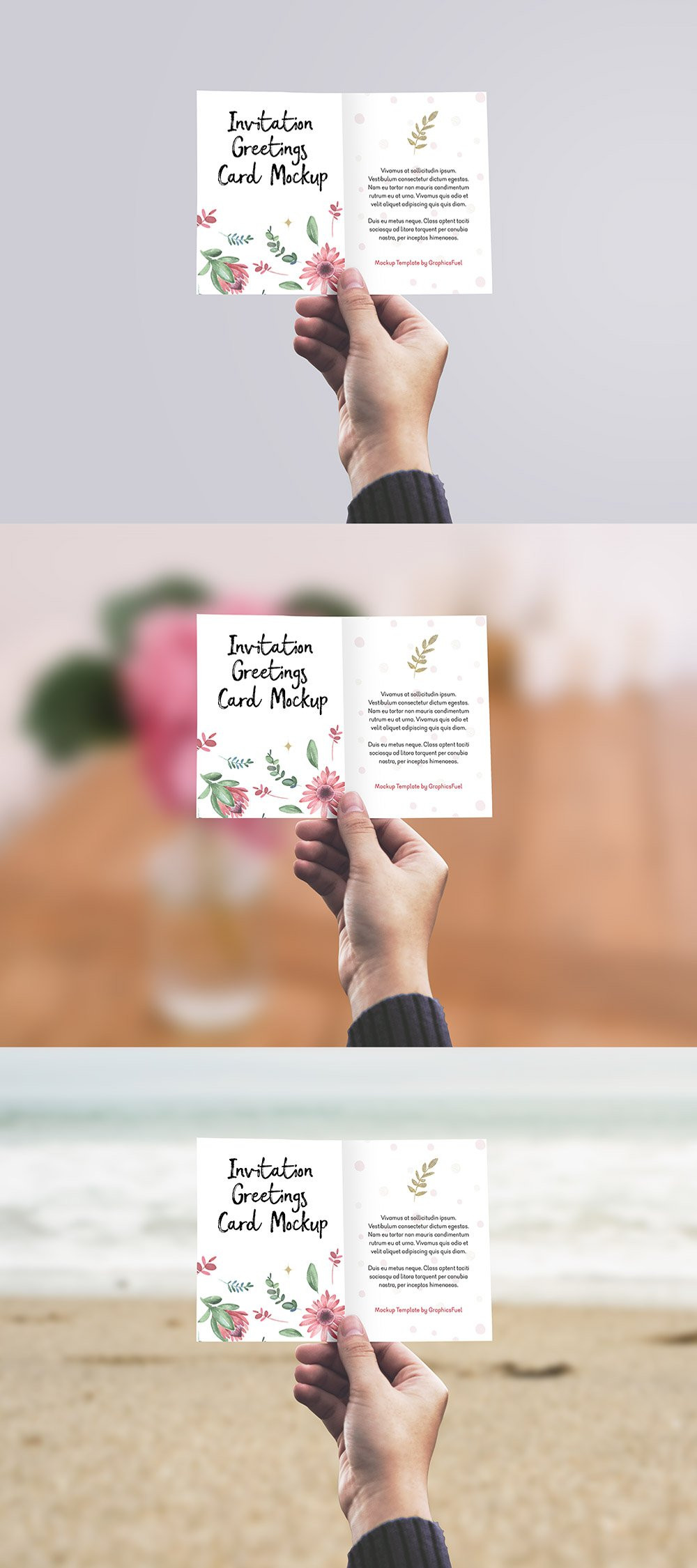 Free Invitation or Greeting Card In Hand Mockup Psd Of Business Card Presentation Template Psd