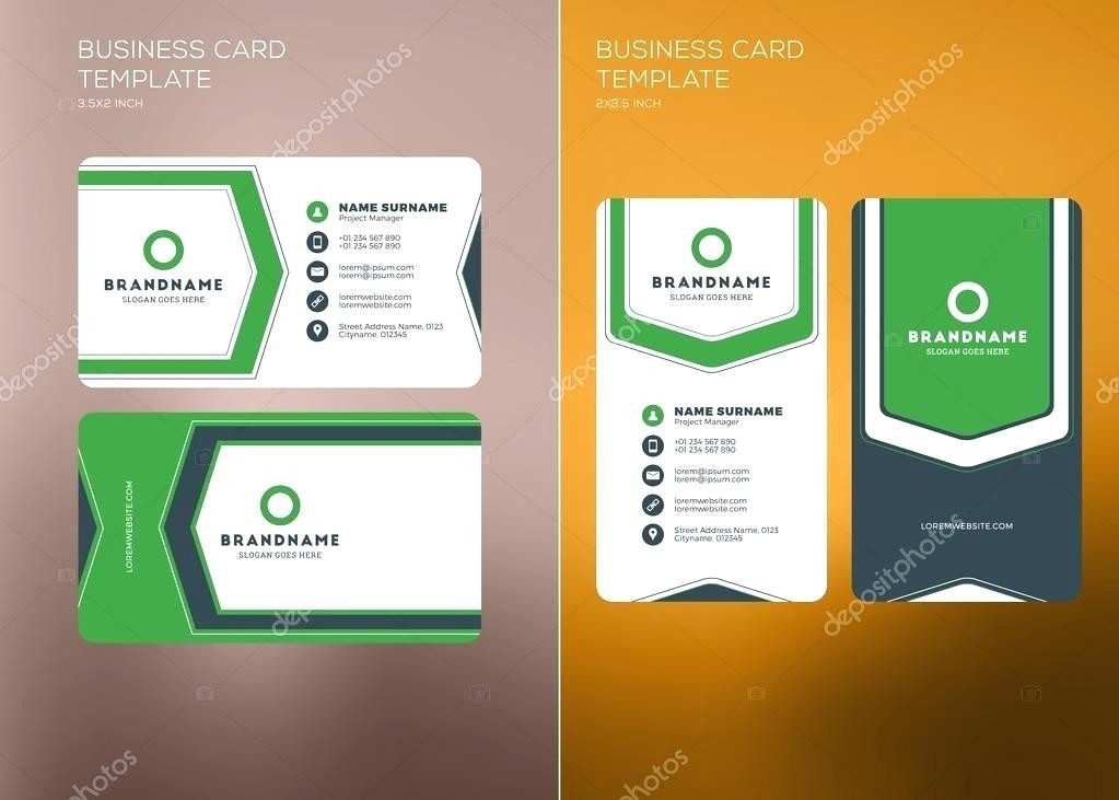 corporate business card print template personal visiting with pany logo vertical and horizontal templates specialization c method stock illust