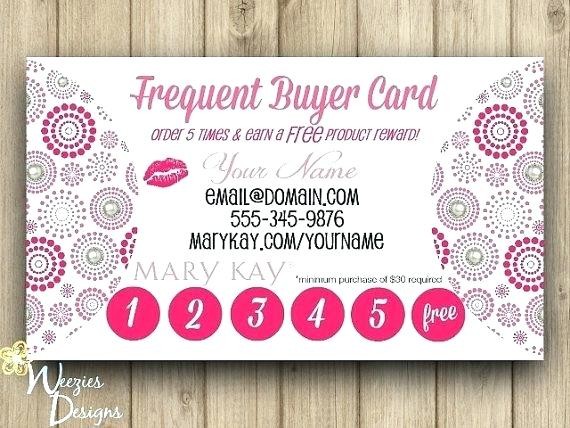 Frequent Customer Card Template Of Mary Kay Business Card Template