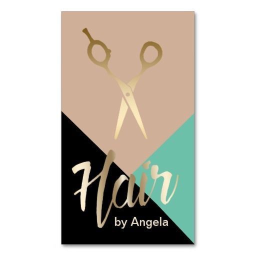 Hair Stylist Gold Scissor Modern Hair Salon Business Card Of Hair Salon Business Card Template