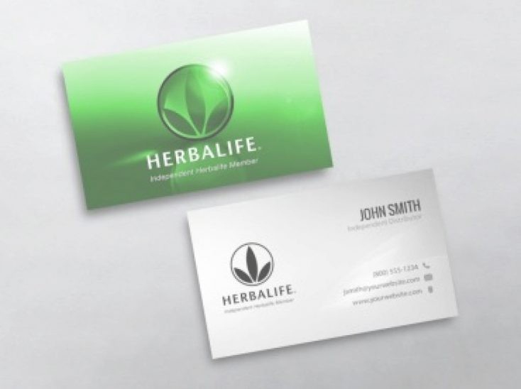 sample herbalife business card template pdf cheap 734x548