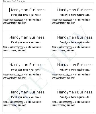 Home Improvement Business Card Template Of Handyman Business Card Template