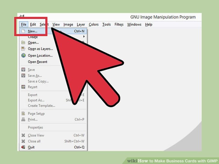 How to Make Business Cards with Gimp with Wikihow Of A4 Business Card Template