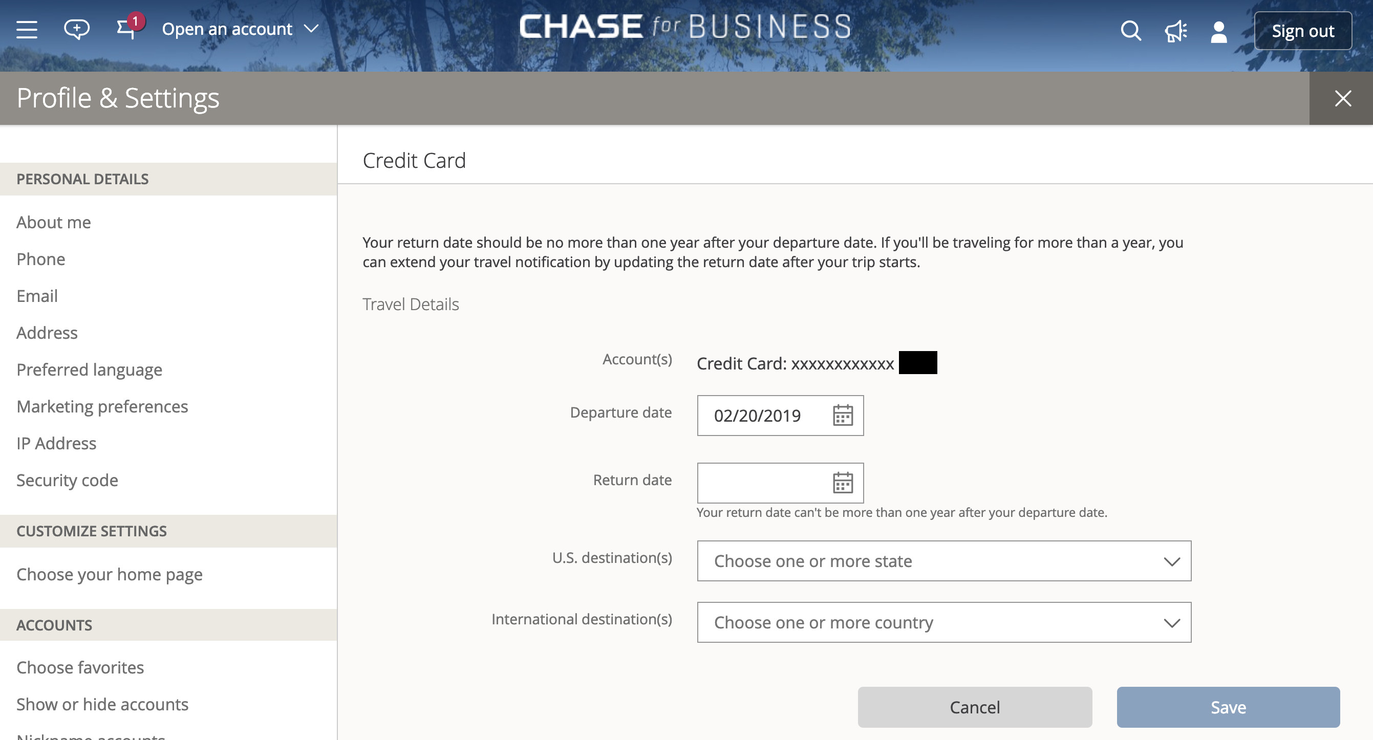 How to Set A Travel Notice for Your Credit Cards Including Of Travel Business Card Templates