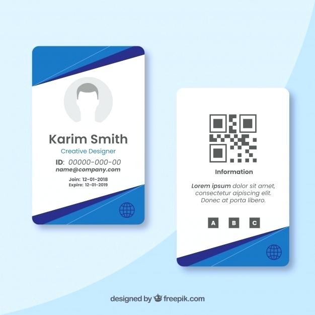 id card template free vector business design templates