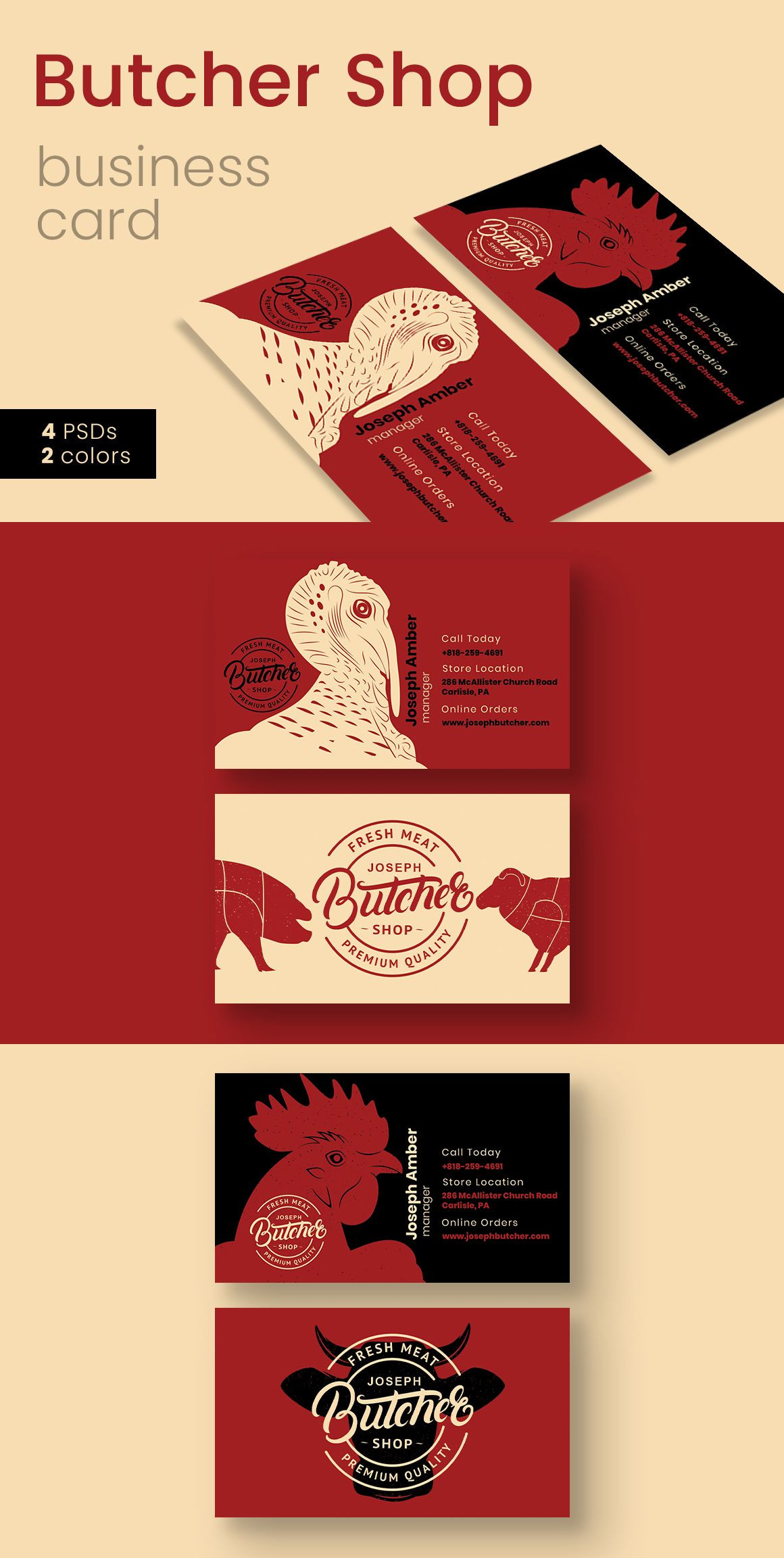 Is Meat and Knives Your Thing then You Must Be A Very Of Business Card Templates Online